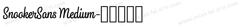 SnookerSans Medium字体转换